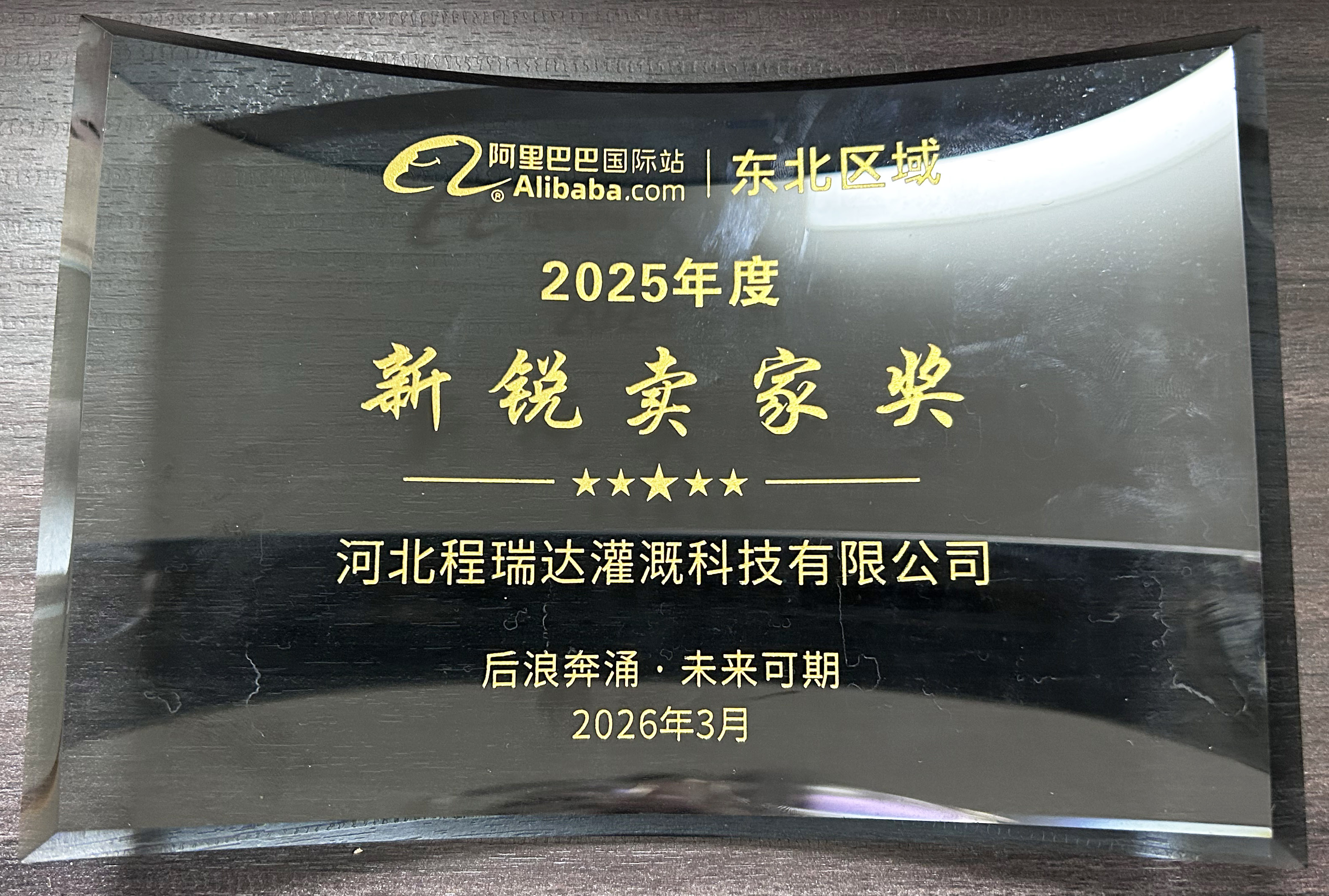 克拉玛依程瑞达灌溉 | 荣获阿里国际站新锐卖家奖